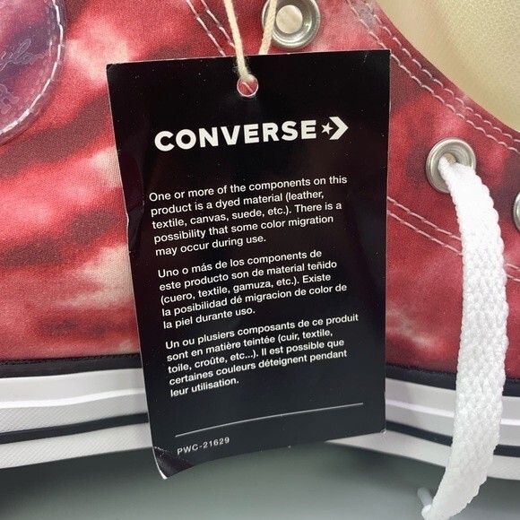 Converse Chuck Taylor All Star Hi 'Tie Dye Color-Block' Men's Sneaker  - Size: 9 - Picture 12 of 15